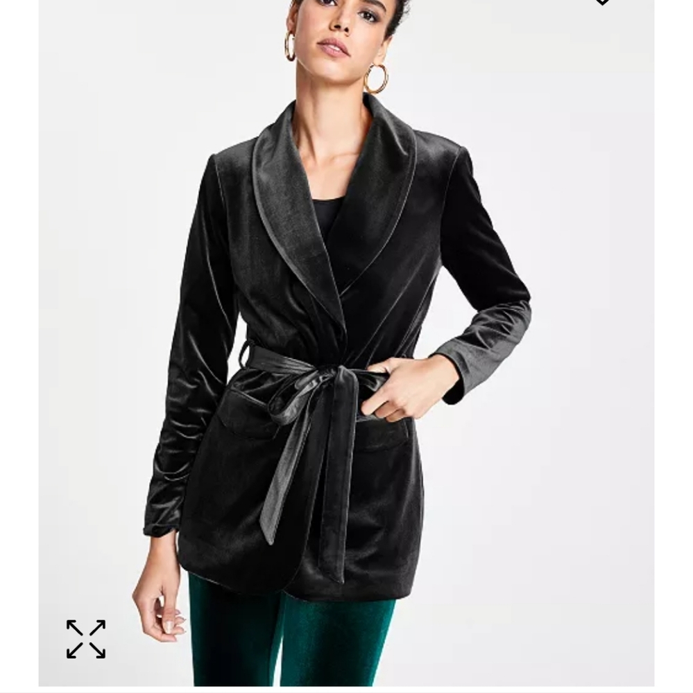 Nwt gorgeous black velvet blazer - Picture 3 of 8